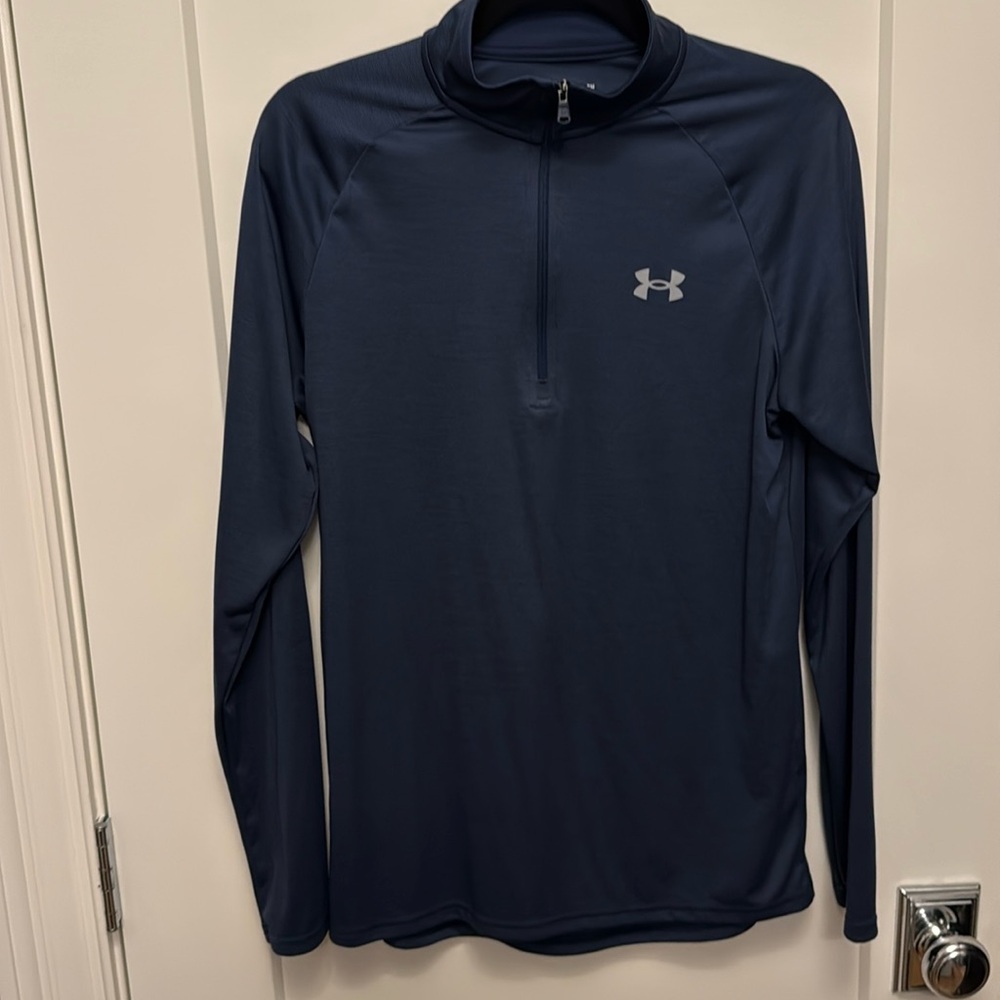 Men's Under Armour quarter zip, Size S, Blue